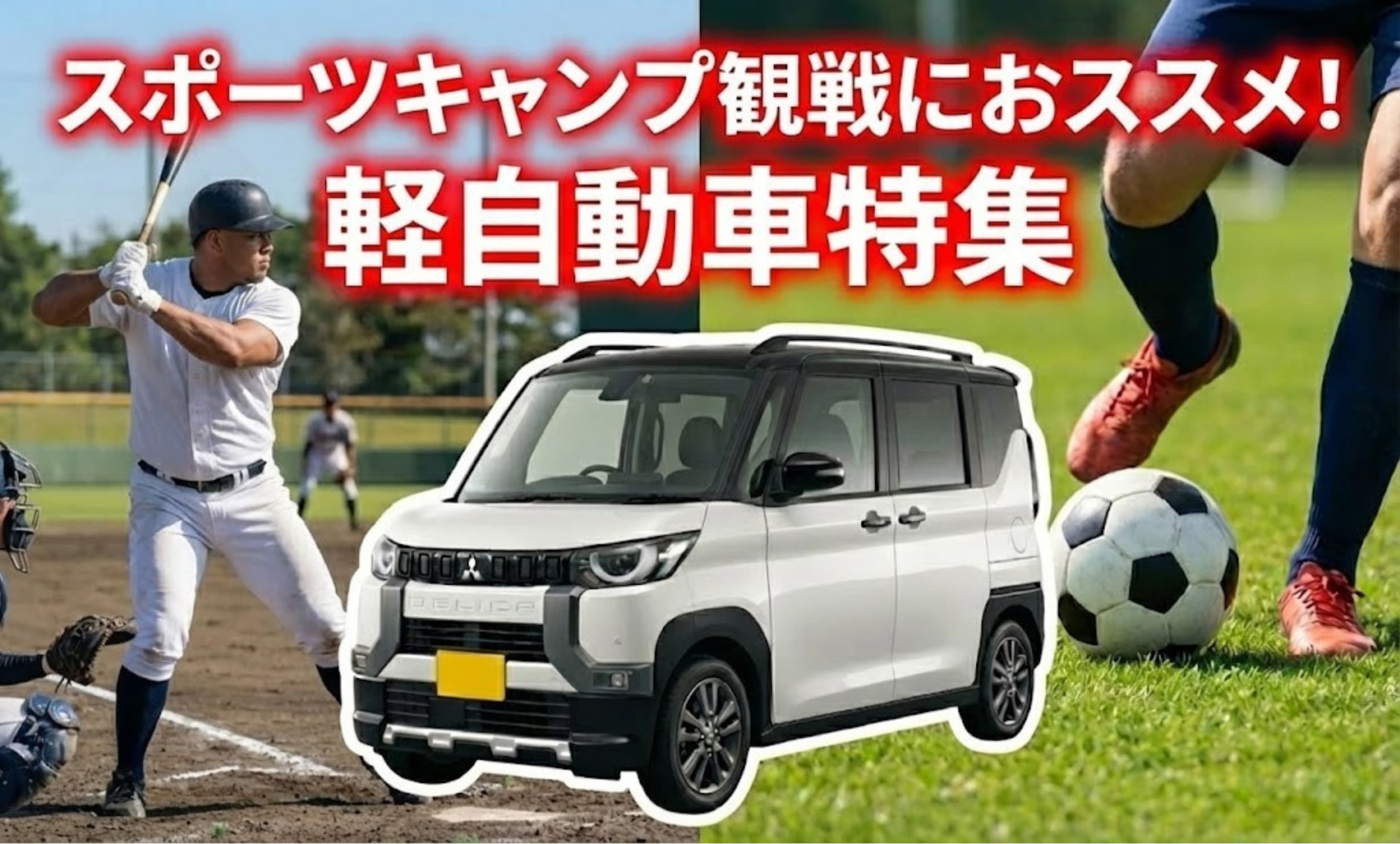 スポーツキャンプ観戦や少人数旅行にオススメ｢軽自動車特集｣