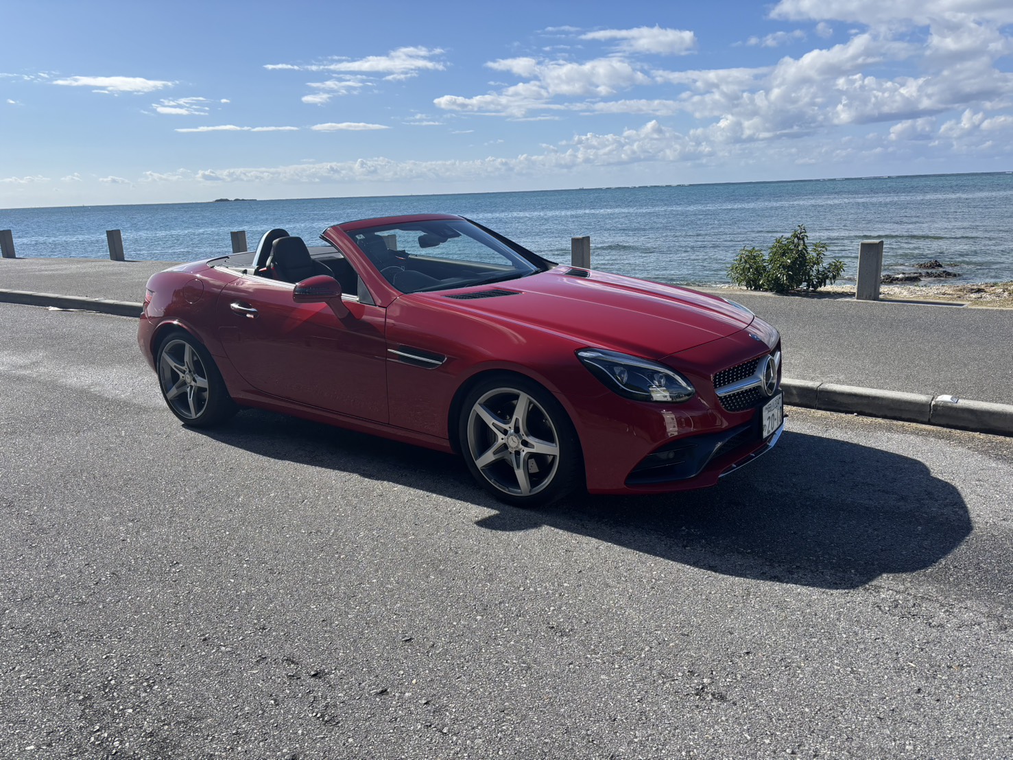 ☆OKIREN特別価格！！！☆那覇・豊見城市内無料送迎付き！☆ベンツSLC180コンバーチブル　赤