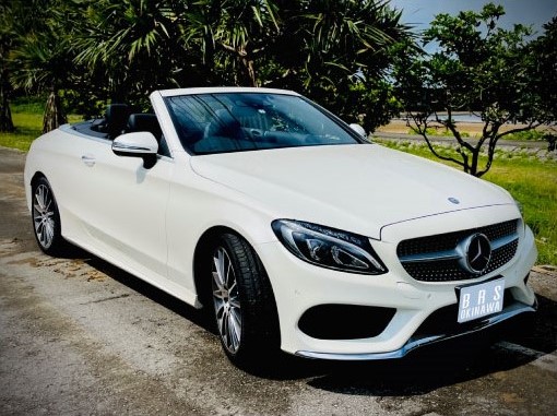 オープンカーでドライブ♪メルセデスＣ１８０カブリオレ最大4人乗り★恩納村発～★近隣ホテル配車可能★