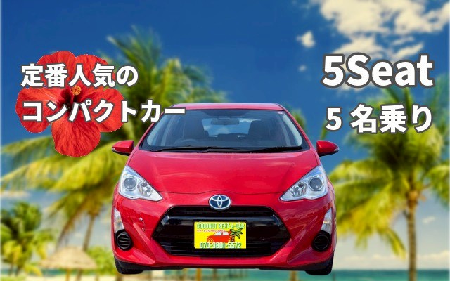 空港送迎付き！【低燃費No１】　アクア指定プラン（禁煙車・カーナビ付き）