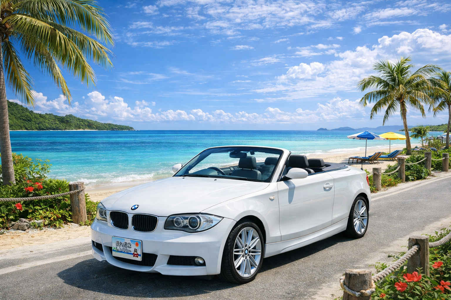 ★格安★外車オープンで沖縄ドライブ！BMWカブリオレ
