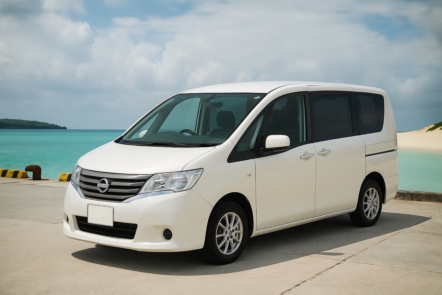 [日産 セレナ (ホワイト)]空港,ホテル,荷物無料送迎あり✈免責保障無料中！！