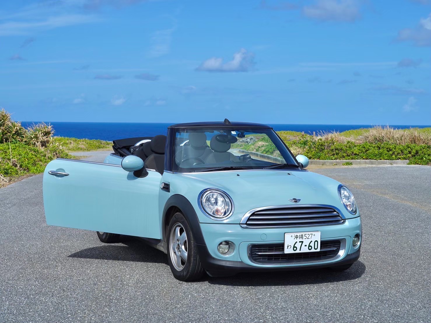 【下地島or宮古空港送迎無料各店舗約4分】個性的なデザインと色鮮やかなオープンカー☆免責補償込