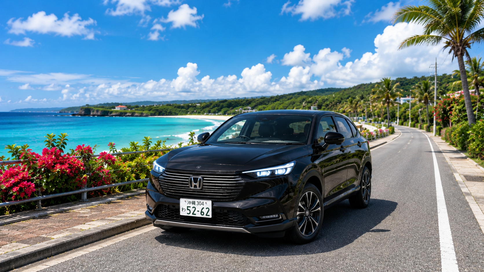 HONDA VEZEL　那覇空港・国際通り・近隣のホテルから無料タクシー送迎　帰りの送迎も付いてます