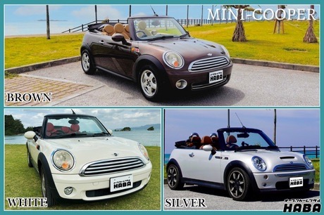 沖縄の冬はお得にオープンカー！最大4人乗れるオープンカー！MINIクーパー【VIP個別送迎付】