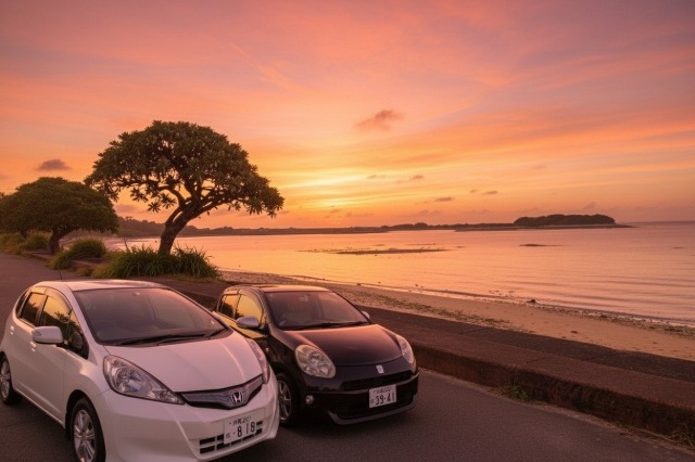 ⭐️🌈ホテル配車無料（那覇市内） 空港送迎・赤嶺駅引渡⭐️🌈⭐️コンパクトカー（フィットパッソ）