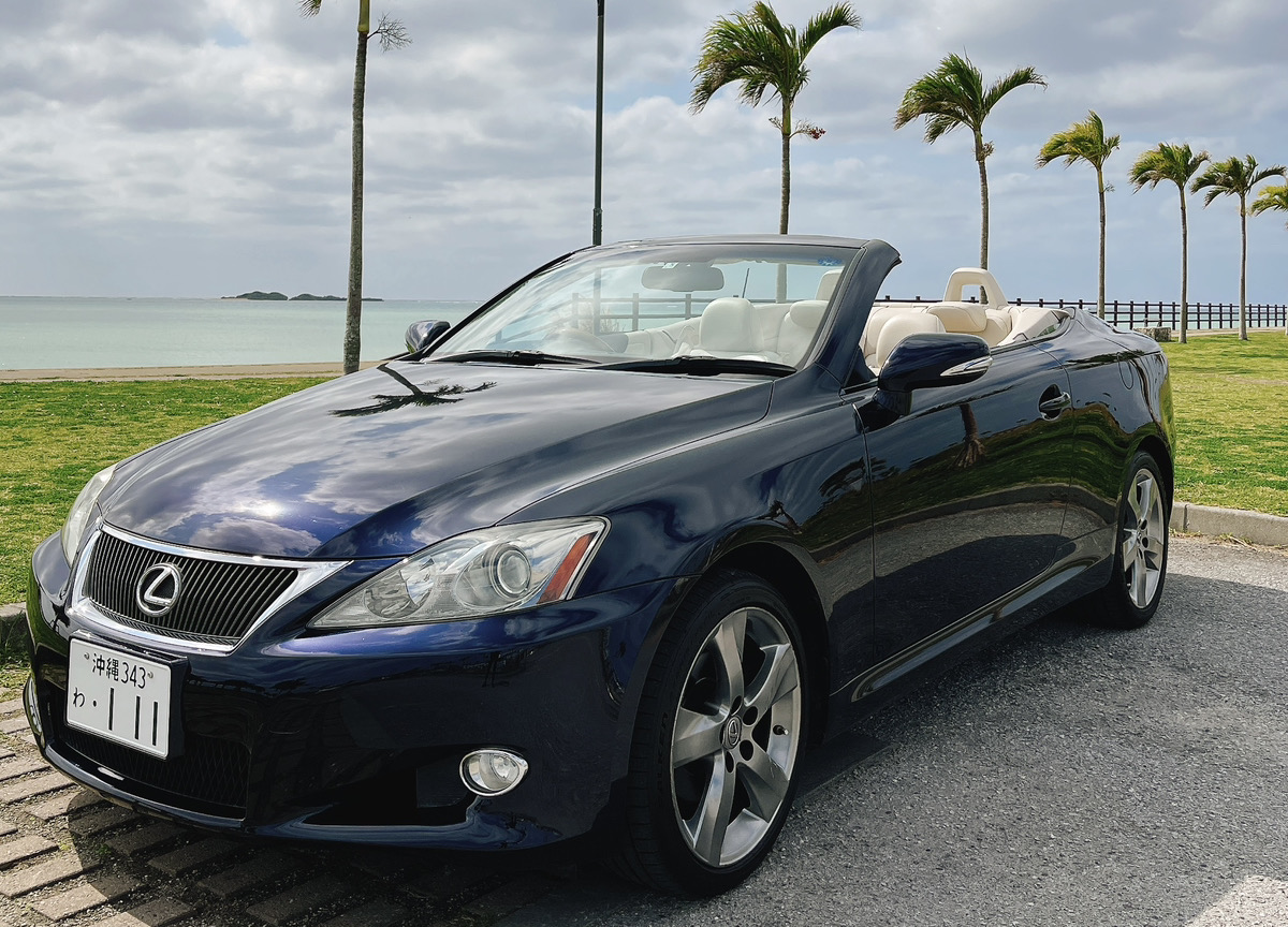 【無料送迎付き】【車種指定IS250Cオープンカー】那覇空港近く最短車で8分スピード出発可能★